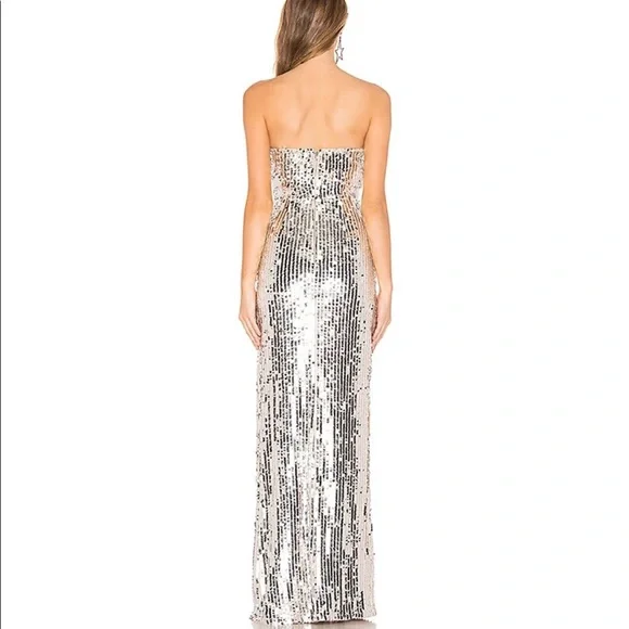 NWOT Majorelle Carmona Maxi Dress in Silver Size Medium - Picture 4 of 5